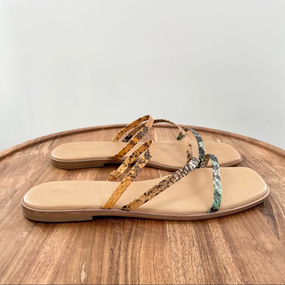 Madewell Lyra Slide Sandal in Snake Embossed Leather size 8.5 - Picture 4 of 10